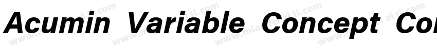 Acumin Variable Concept Condense bo字体转换